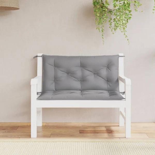 Garden Bench Cushions 2pcs Grey 100x50x7 cm Oxford Fabric vidaXL