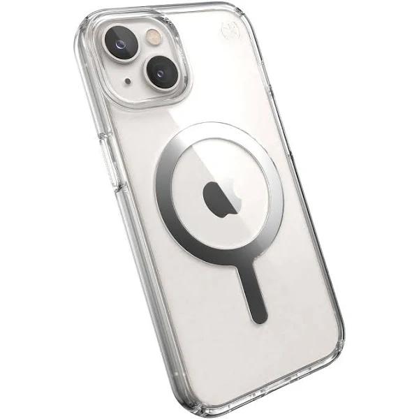 Speck Perfect Clear Magsafe Case For iPhone 14 - Clear/Silver