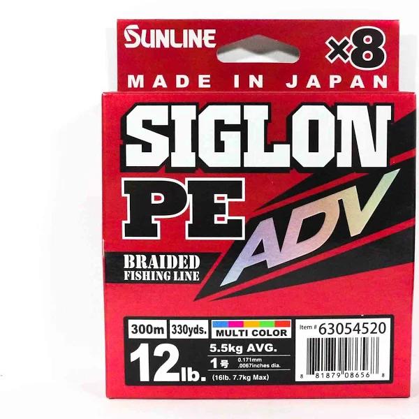 Sunline Siglon PEx8 ADV Braided Fishing Line Multi Colour 300m, 12lb