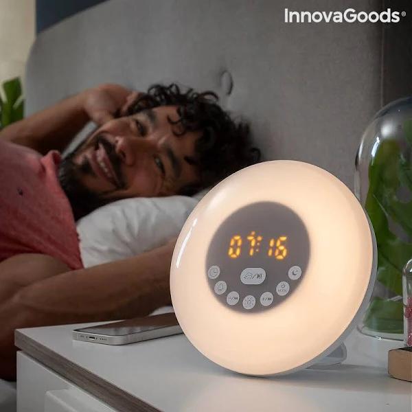 Rechargeable Sunrise Alarm Clock With Speaker Slockar InnovaGoods