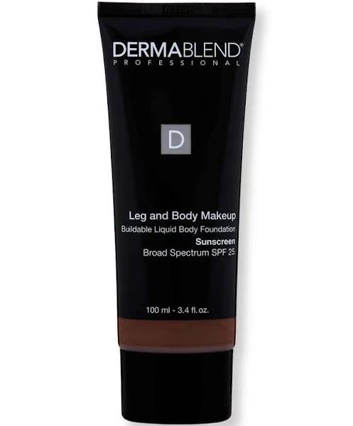 Dermablend Leg and Body Make Up Buildable Liquid Body Foundation Sunscreen Broad Spectrum SPF 25 - #Deep Natural 85N 100ml