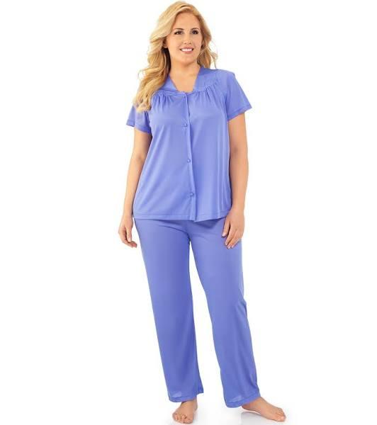 Exquisite Form Short Sleeve Pajamas Plus - 1XL Victory Violet