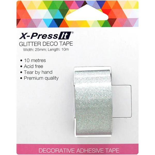 X-Press It Glitter Tape 1"X11yds-Silver