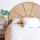 Sunrise Rattan & Wicker Bedhead Queen Size Natural