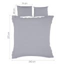 Giselle Bedding Super King Size Classic Quilt Cover Set - Grey