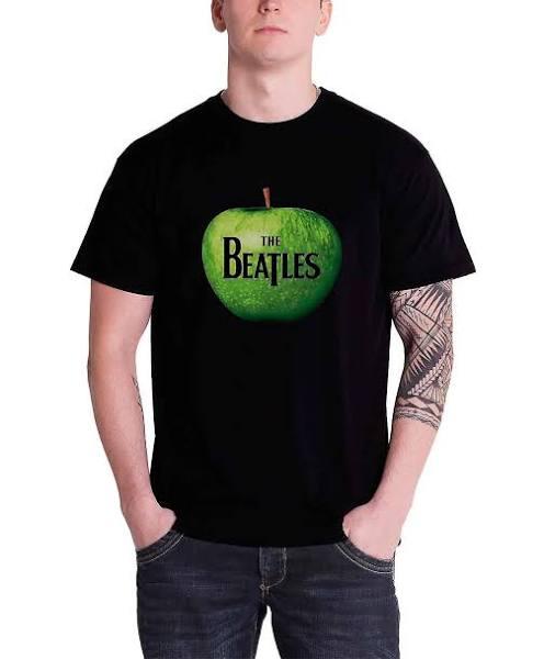 The Beatles T Shirt Classic Apple Band Logo Official Mens New Black XL