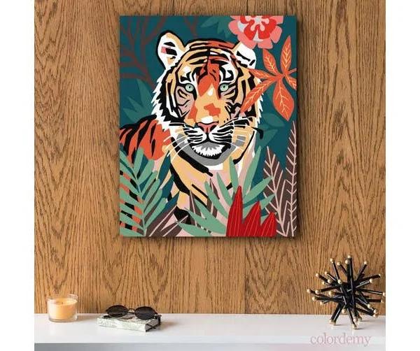 Colordemy Paint by Numbers Kit: Wild Serenity: Matisse-Style Tiger