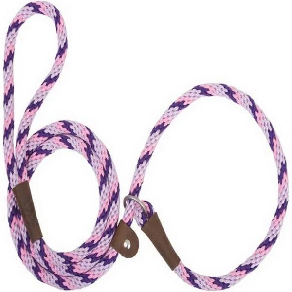 Mendota Slip Dog Lead 3/8" x 6ft - Assorted Colours Tricolour Lilac