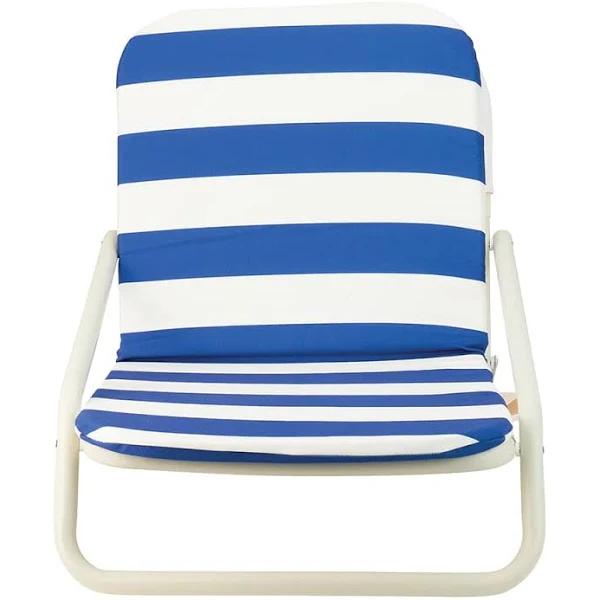 Deluxe Beach Chair - Navy Stripe