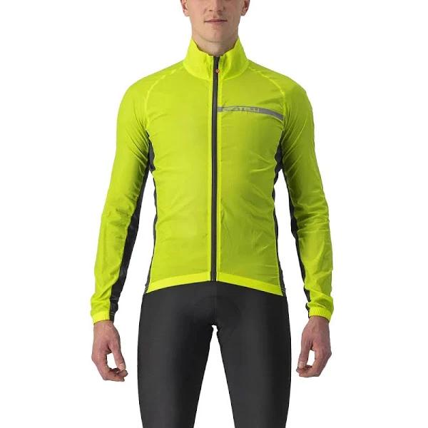 Castelli Squadra Stretch Cycling Jacket - Electric Lime/Dark Grey