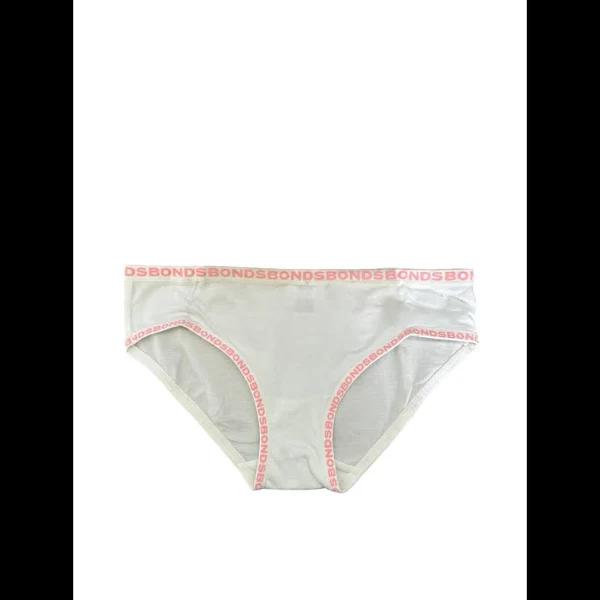 Bonds Girls Underwear Briefs Shorties White Everyday Kids Undies