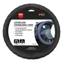 SCA Steering Wheel Cover - Leather Look, Black, 380mm Diameter