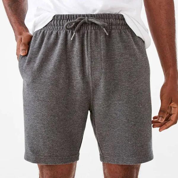 Kmart Textured Fleece Shorts - GRY Chmrle Size: L