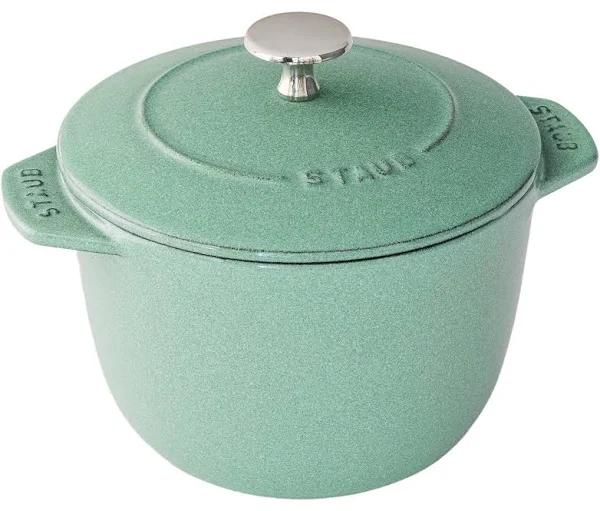 Staub 40508-825 La Cocotte De Gohan Sage Green, M, 6.3 Inches (16 cm), Rice Cooker, 2 Cups, Cast Enameled Pot, Induction Compatible, Rice Cooker, La