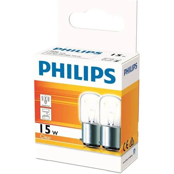 Philips Appliance Globe Pilot 15W BC T25 Clear - 2 Pack