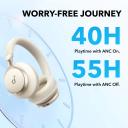 Soundcore by Anker, Space One, Active Noise Cancelling Headphones, 2x Stronger Voice Reduction, 40H ANC Playtime, App Control, LDAC Hi-Res Wireless