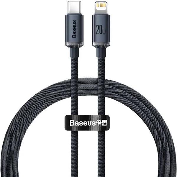 Baseus Crystal Shine Series Fast Charging Data Cable USB-C to Lightning 20W 1.2m - Black