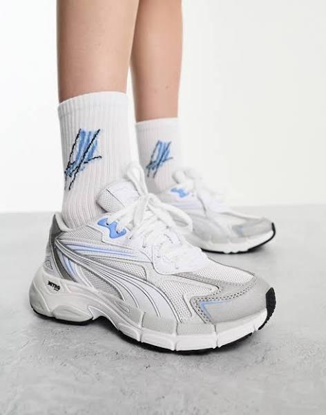 Puma Teveris Trainers in White & Blue