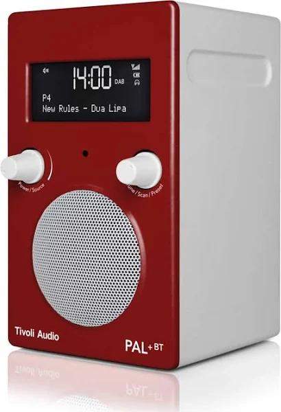 Tivoli Audio PAL+ BT Bluetooth, FM/DAB+ Portable Radio Red White