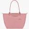 Handbag M Le Pliage Green Petal Pink Longchamp