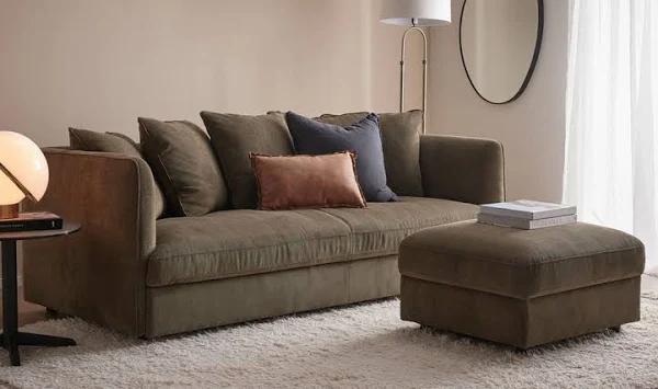 Clayton 3 Seater Sofa & Ottoman Set