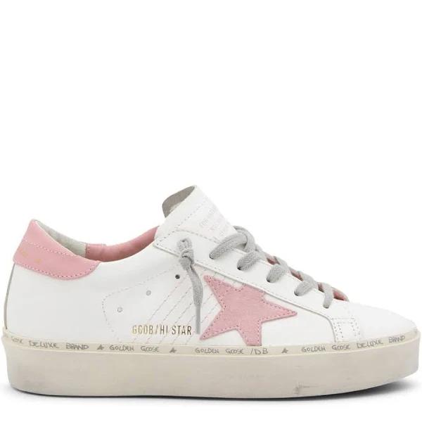 Golden Goose - White and Antique Pink Leather Superstar Sneakers 36