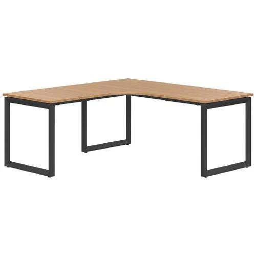 Stilford S2 V1 Radius Corner Workstation 1800mm Oak/Black