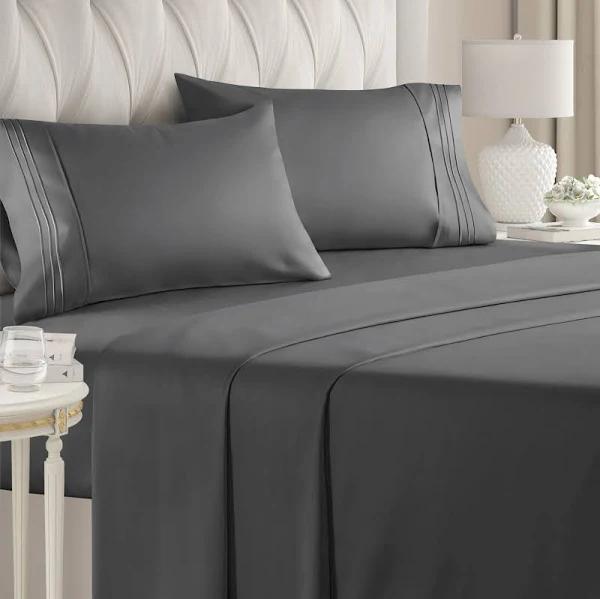 Queen Size Sheet Set - Breathable & Cooling Sheets - Hotel Luxury Bed Sheets - Extra Soft - Deep Pockets - Easy Fit - 4 Piece Set - Wrinkle Free -