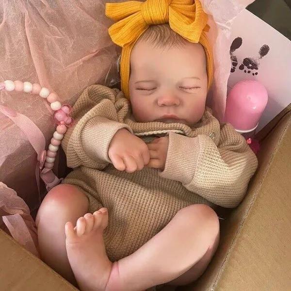 19" Reborn Baby Dolls Levi Full Vinyl Boy Girl Doll Newborn Kids