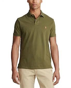 Polo Ralph Lauren Basic Mesh Knit Polo in Defender Green, Size L