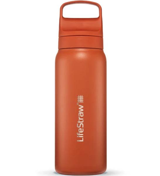 LifeStraw Go Stainless Steel Water Filter Bottle 700ml / Kyoto Orange