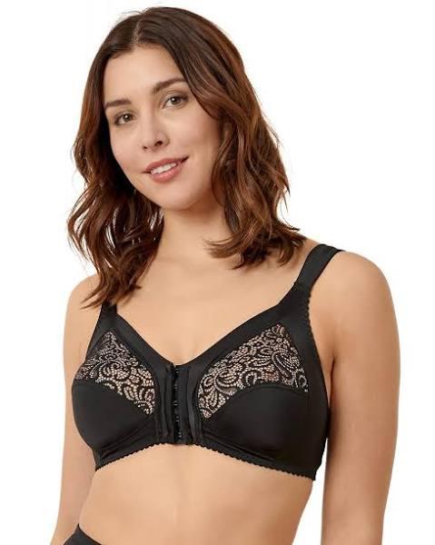 Sans Complexe Clara Front Closure Wirefree Lace Bra - Black - 18C Black