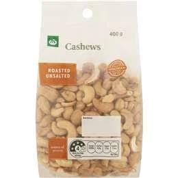 Woolworths Cashews Roasted 400g