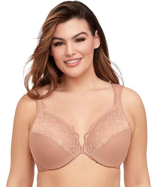 Glamorise Wonderwire Front-Closure Bra - Capuccino - 28B Capuccino