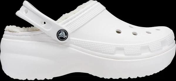 Crocs Women's Classic Platform Lined Clog; White, W5