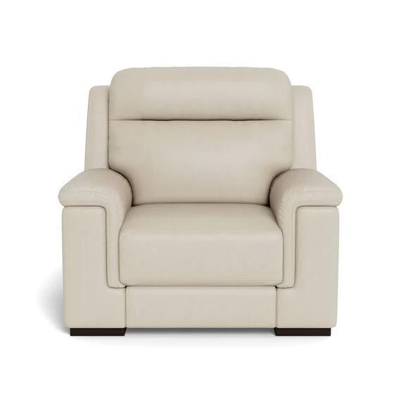 Barret Leather Electric Recliner Armchair Pale Grey by Freedom