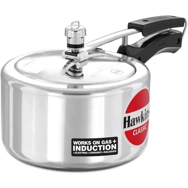 Hawkins Classic Aluminum Pressure Cooker 3 Litres - Silver - Induction Compatible - ICL3W