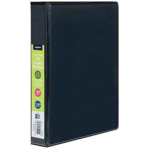 J.Burrows Recycled Insert Binder A5 2 D-Ring 25mm Black