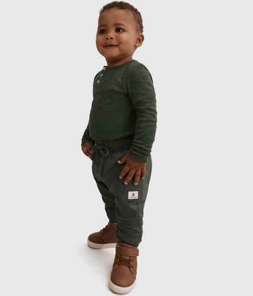 Country Road Woven Pocket Pant 6-12 Months Forest Green AU435060