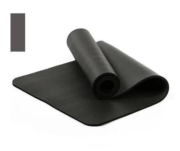 10mm Thick Durable NBR Yoga Mat Pad Non Slip Exercise Fitness Gym Pilates - Black - AfterPay & zipPay Available