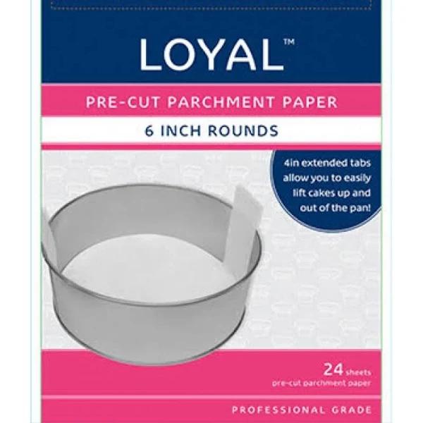 Loyal Round Pre Cut Baking Paper 6in/15cm 24pcs