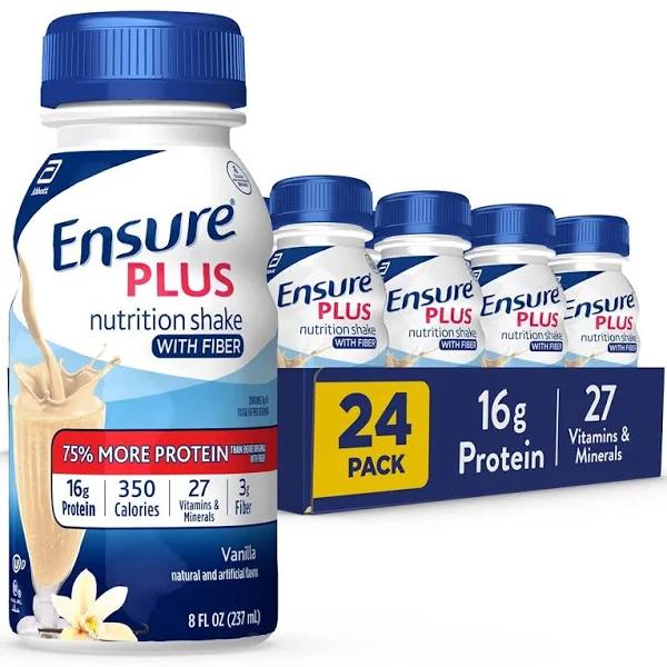 Ensure Plus Nutrition Shake with Fiber, 13g High-quality Protein, Meal