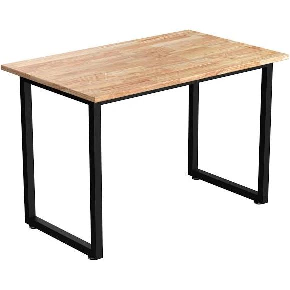 Desky Office Side Table Natural Rubberwood