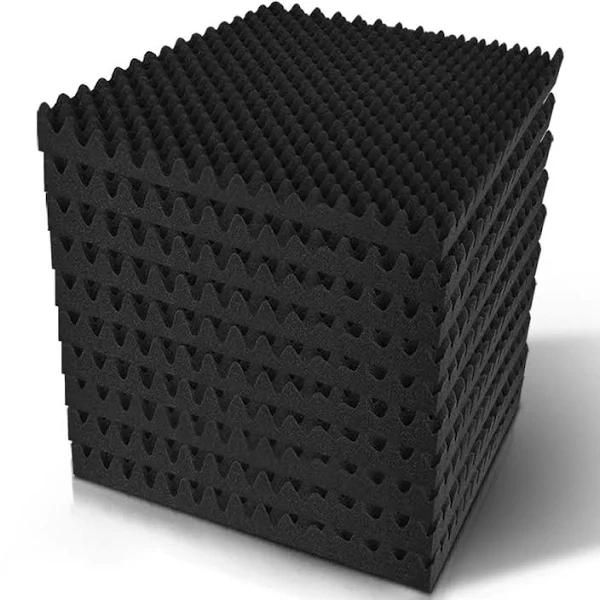 60pcs Acoustic Foam Panels Studio Sound Absorption Eggshell 50x50cm