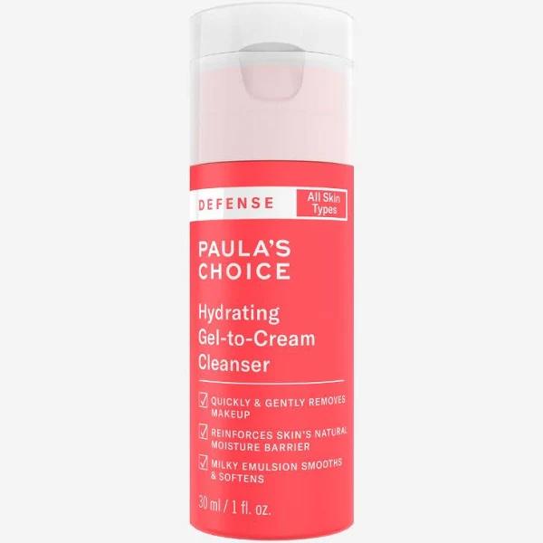 Paula's Choice Defense Gel-to-Cream Cleanser, 30 ml - Facial Cleanser