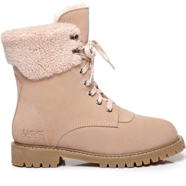 As UGG Women Fashion Chunky Boots Mina Pink / 41