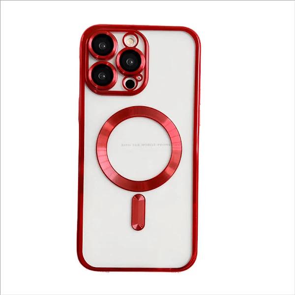 Veloreo Magsafe TPU Case 12PM Shiny Red Case Shockproof Cover