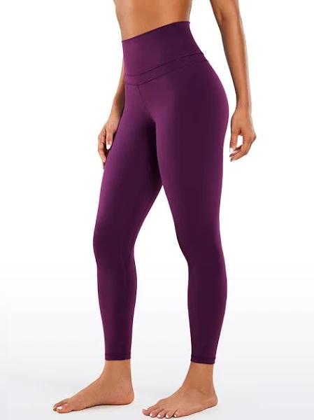 CRZ Yoga Women's Yoga Train High Rise Nakedfeel Leggings 25" 7/8 Pants Plum Magenta / L