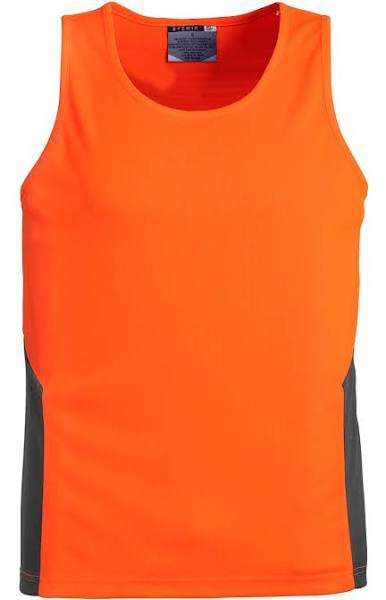 Syzmik Unisex Hi Vis Squad Singlet (ZH239) 3XL / Orange/Charcoal