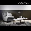 Set of 2 Luxe Coffee Table Round Marble Nesting Side Coffee Table